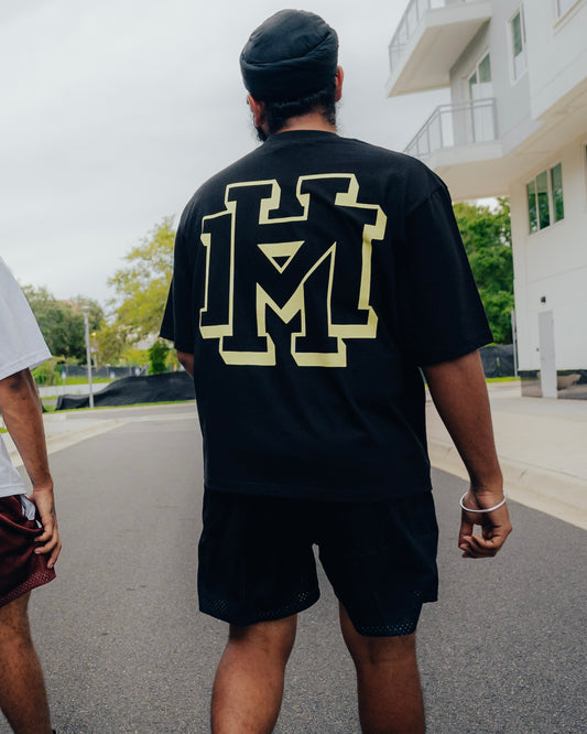 BLACK OVERSIZED HM TEE